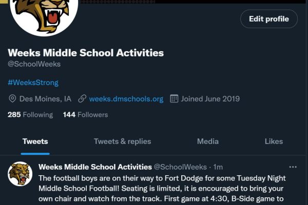 Twitter for Weeks Middle School Activities