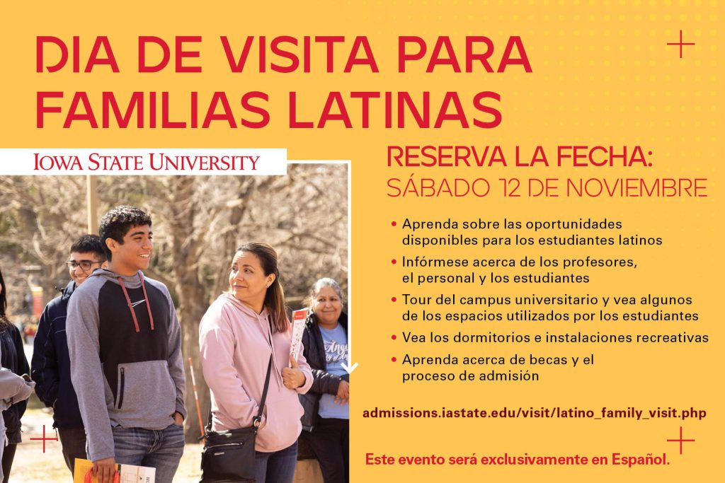 Latino Family Visit Day Card Spanish