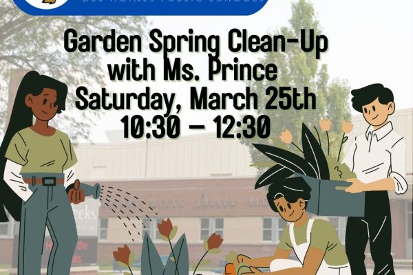 Weeks Garden Spring Clean-Up with Ms. Prince!  Saturday 3/25 10:30 – 12:30