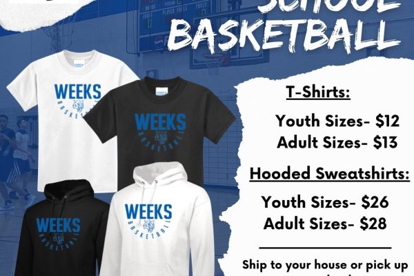 Weeks Basketball Shirt Order (Closes October 26th)
