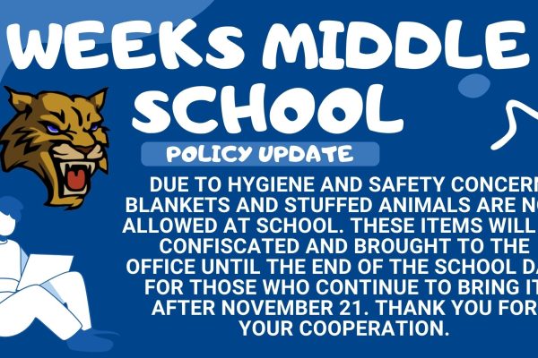 Weeks Policy Update with Blankets and Stuffed Animals